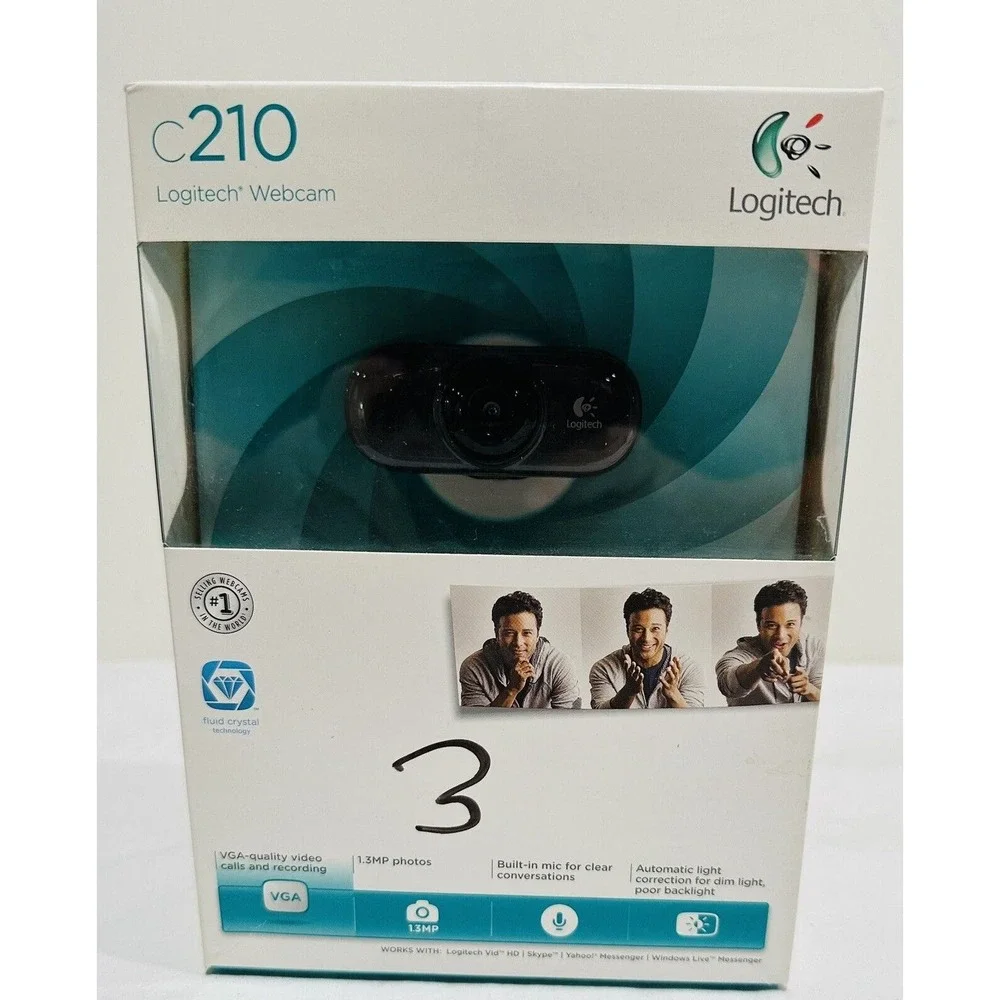 Logitech USB C210 Web Cam Zoom Skype Online Video